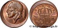 BELGIUM 50 Centimes type Mineur, frappe casquette BELGIUM Bruxelles 1974 (19mm, 2,77g, 6h) -