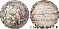 FRANCE Médaille, Compagnie universelle du canal maritime ÉGYPTE - CANAL DE SUEZ (1869) (42mm, 47,35g, 12h) -
