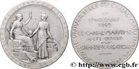 FRANCE Médaille, Compagnie universelle du canal maritime ÉGYPTE - CANAL DE SUEZ (1869) (41,5mm, 40,15g, 12h) -