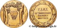 FRANCE Médaille, 25ème anniversaire de F.I.A.T ENTREPRISES 38 - Grenoble 1972 (57mm, 76,31g, 12h) -