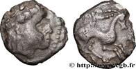 FRANCE Denier au cervidé et à la roue, tête à droite GALLIA - ALLOBROGES (Dauphiné area) Ier siècle avant J.-C. (15mm, 1,85g, 8h) -