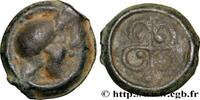 Potin au swastika, tête à droite c. 80-50 AC. FRANKREICH BITURIGES CUBI, UNBEKANNT  c. 80-50 AC. (17mm, 3,34g, h) fSS