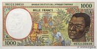 GABON 1000 Francs type 1993L GABON 1000 Francs type 1993L 1998 UNC- -