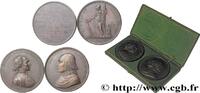 FRANCE Coffret de deux médailles, Cardinal Ercole Consalv PERSONNAGES 1824 (54mm, 234,44g, 12h) -