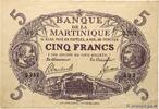 MARTINIQUE 5 Francs Cabasson violet MARTINIQUE 5 Francs Cabasson violet 1934 VF+ -