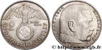 GERMANY 2 Reichsmark Maréchal Paul von Hindenburg GERMANY Hambourg 1937 (25mm, 8,01g, 12h) -