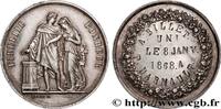 FRANCE Médaille de mariage, Fidélité et Bonheur AMOUR ET MARIAGE 1868 (33,5mm, 15,84g, 12h) -