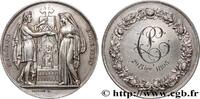 FRANCE Médaille, Mariage chrétien AMOUR ET MARIAGE 1895 (41,5mm, 31,10g, 12h) -
