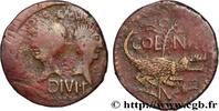 THE JULIO-CLAUDIANS (27 BC to 69 AD) Dupondius COL NEM (as) NEMAUSUS - NIMES - AUGUSTUS and AGRIPPA Nîmes c. 16/15 - 10 AC. (27mm, 9,93g, 2h) -