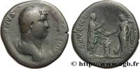 THE ANTONINES (96 AD to 192 AD) Sesterce HADRIAN Rome 136 (32,5mm, 25,69g, 6h) -