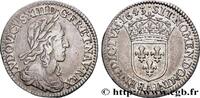 FRANCE Douzième d'écu, buste drapé et cuirassé (2e buste LOUIS XIII Paris, Monnaie du Louvre 1643 (19,5mm, 2,23g, 6h) -