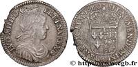 FRANCE Douzième d'écu de Béarn, portrait à la mèche longu LOUIS XIV THE SUN KING Pau 1660 (20,5mm, 2,27g, 6h) -
