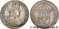 FRANCE Demi-écu, portrait à la mèche longue LOUIS XIV THE SUN KING Montpellier 1647 (32mm, 13,50g, 6h) -