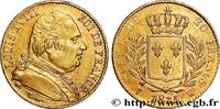 FRANCE 20 francs or Louis XVIII, buste habillé LOUIS XVIII Lille 1815 (21mm, 6,40g, 6h) -