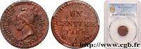 FRANCE Un centime Dupré, 6 normal CONSULATE Paris 1798 (18mm, g, 6h) -