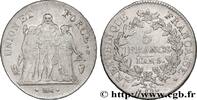 FRANCE 5 francs Union et Force, Union serré, seulement gl DIRECTOIRE Perpignan 1797 (37mm, 25,02g, 6h) -