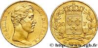 FRANCE 20 francs or Charles X, matrice du revers à quatre CHARLES X Perpignan 1826 (21mm, 6,40g, 6h) -