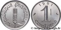 FRANCE Essai de 1 centime Épi V REPUBLIC Paris 1961 (15mm, 1,64g, 6h) -