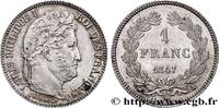 FRANCE 1 franc Louis-Philippe, couronne de chêne LOUIS-PHILIPPE I Paris 1847 (23,02mm, 4,99g, 6h) -