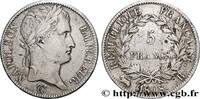 FRANCE 5 francs Napoléon empereur, République française PREMIER EMPIRE / FIRST FRENCH EMPIRE Rouen 1808 (37mm, 25,05g, 6h) -