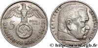 GERMANY 5 Reichsmark Maréchal Paul von Hindenburg GERMANY Stuttgart 1937 (29mm, 14,00g, 12h) -