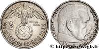 GERMANY 2 Reichsmark Maréchal Paul von Hindenburg GERMANY Munich 1938 (25mm, 8,04g, 12h) -