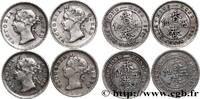 HONG KONG Lot 4 x 5 Cents Victoria HONG KONG 1888-1899 (15,5mm, 1,35g, 12h) -