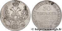 POLAND 2 Zlote = 30 Kopecks Aigle bicéphale couronnée aux POLAND Varsovie 1839 (25,85mm, 6,15g, 12h) -