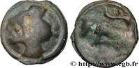 FRANCE Potin “à la tête diabolique” casquée TURONES (Area of Touraine) Ier siècle avant J.-C. (16mm, 3,88g, 3h) -