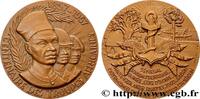 FRANCE Médaille, Centenaire des troupes africaines AFRIQUE OCCIDENTALE FRANÇAISE Monnaie de Paris 1957 (67mm, 170,23g, 12h) -