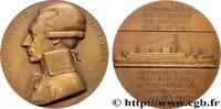 FRANCE Médaille, Paquebot M. S. Lafayette MER ET MARINE : PAQUEBOTS, NAVIRES, BATEAUX 1930 (67,5mm, 149,14g, 12h) -