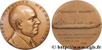 FRANCE Médaille, Hippolyte Worms MER ET MARINE : PAQUEBOTS, NAVIRES, BATEAUX Monnaie de Paris 1968 (80,5mm, 296,29g, 12h) -
