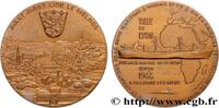 FRANCE Médaille, Worms & Cie, Nouvelle compagnie havraise MER ET MARINE : PAQUEBOTS, NAVIRES, BATEAUX Monnaie de Paris 1966 (80,5mm, 281,26g, 12h) -