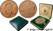 FRANCE Médaille, Queen Mary MER ET MARINE : PAQUEBOTS, NAVIRES, BATEAUX 1936 (69,5mm, 160,76g, 12h) -