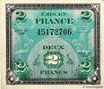FRANCE 2 Francs DRAPEAU FRANCE 2 Francs DRAPEAU 1944 AU -