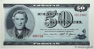 FAEROE ISLANDS 50 Kronur FAEROE ISLANDS 50 Kronur 1987 UNC -