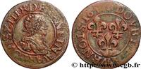 Double tournois, type 9 de Villeneuve 1637 FRANKREICH LOUIS XIII  Saint-André de Villeneuve-lès-Avignon 1637 (20mm, 2,93g, 6h) fVZ/SS