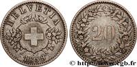 SWITZERLAND 20 Centimes (Rappen) croix suisse SWITZERLAND Berne - B 1859 (21mm, 3,08/g, 12h) -
