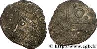 FRANCE Obole à la croix, MASO tête à gauche, type du coin GALLIA BELGICA - SEQUANI (Area of Besançon) c. 80-50 AC. (10,5mm, 0,45g, 11h) -