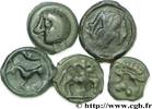 FRANCE Lot de 5 potins variés à étudier Gallia Ier siècle avant J.-C. (mm, g, h) -