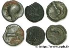 FRANCE Lot de 2 potins et un bronze Gallia Ier siècle avant J.-C. (mm, g, h) -