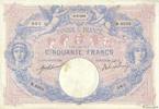 FRANCE 50 Francs BLEU ET ROSE FRANCE 50 Francs BLEU ET ROSE 1915 VF -