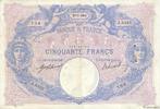 FRANCE 50 Francs BLEU ET ROSE FRANCE 50 Francs BLEU ET ROSE 1914 VF -