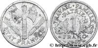 FRANCE 1 franc Francisque, lourde FRENCH STATE Paris 1943 (23,01mm, 1,63g, 6h) -