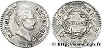 FRANCE Quart (de franc) Napoléon Empereur, Calendrier gré PREMIER EMPIRE / FIRST FRENCH EMPIRE Paris 1806 (15mm, 1,24g, 6h) -