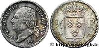 FRANCE 1/4 franc Louis XVIII LOUIS XVIII Paris 1818 (14,99mm, 1,24g, 6h) -