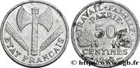 FRANCE 50 centimes Francisque, lourde FRENCH STATE 1943 (17,92mm, 0,84g, 6h) -