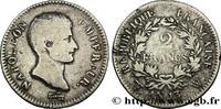 FRANCE 2 francs Napoléon Empereur, Calendrier révolutionn PREMIER EMPIRE / FIRST FRENCH EMPIRE Lille 1805 (27mm, 10g, 6h) -