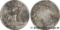 FRANCE 5 francs Union et Force, Union desserré, avec glan DIRECTOIRE Paris 1798 (37mm, 25g, 6h) -