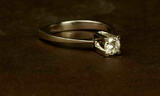 White Gold Solitaire Design Ring Adorned With A 0.33 Carat Vs1 Quality Diamond